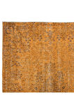 172x278 cm Çağdaş El Yapımı Turuncu Halı, Modern El Dokuma Yeniden Boyanmış Halı