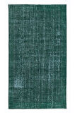 155x265 cm Modern Ev Dekoru Halı, Yeşil El Yapımı Halı, Geleneksel Yünlü Halı