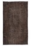 160x277 cm Kahverengi El dokuması Halı, Yenilenmiş Vintage Halı, Yeniden Boyanmış Eski Halı
