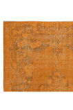 206x323 cm El Dokuma Alan Halısı, El Düğümlü Turuncu Modern Halı