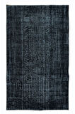 159x265 cm Ev Dekoru Halı, El Dokuması Siyah Modern Halı, Oda ölçüsünde Halı