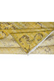 164x261 cm Sarı Halı, Yenilenmiş Türk Halısı, Modern El Dokuması Halı