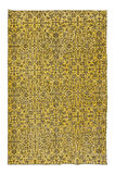 180x274 cm Geleneksel El Düğümlü Türk Halısı, Yenilenmiş Sarı Türk Halısı