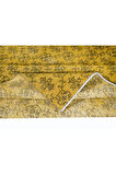 155x232 cm Sarı Modern El Düğümlü Halı, Yenilenmiş El Dokuma Halı