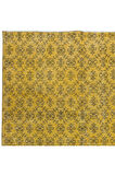 155x232 cm Sarı Modern El Düğümlü Halı, Yenilenmiş El Dokuma Halı