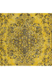 163x256 cm El Dokuma Sarı Yenilenmiş Yünlü Halı