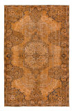 170x256 cm Turuncu Yemek Odası Halısı, Bohem Tarzı El Dokuma Halı, El Yapımı Türk Halıs
