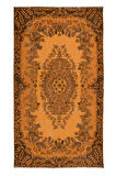 116x203 cm Turuncu Ofis Halısı, El Yapımı Halı, El Düğümlü Halı