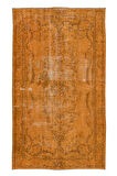 137x232 cm El Dokuması Halı, Turuncu El Yapımı Halı, Modern Ev Dekoru Halı