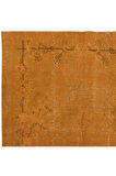 145x236 cm Turuncu Tonlarda El Dokuması Halı, Modern El Düğümlü Halı, Eski Türk Halısı
