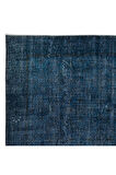 210x308 cm Modern El Yapımı Mavi Renkli Türk Halısı, 100% El Dokuması Düz Lacivert Büyük Halı