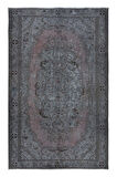 184x287 cm Gri Salon Halısı, El Dokuması Yünlü Türk Halısı, Pamuklu Alan Halısı