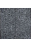 198x300 cm Yenilenmiş Gri El Yapımı Halı, Modern Yün ve Pamuktan Yapılmış Eski Halı