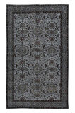 120x200 cm Gri Tonlarda El Dokuması Halı, Modern El Düğümlü Halı, Eski Türk Halısı
