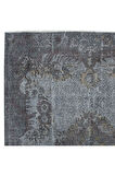 196x290 cm Gri Oturma Odası Halısı, Yenilenmiş Türk Halısı, El Düğümlü Alan Halısı