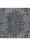 196x290 cm Gri Oturma Odası Halısı, Yenilenmiş Türk Halısı, El Düğümlü Alan Halısı