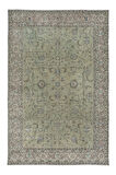 222x339 cm Çağdaş Yeşil Halı, El Düğümlü Mutfak Halısı, El Yapımı Halı