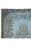 175x275 cm Ev Dekoru Halı, El Dokuması Mavi Tonlarda Modern Halı, Oturma Odası Dekoru Halı
