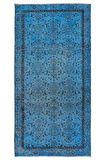 188x305 cm El Yapımı Türk Halısı, Mavi El Dokuması Halı, Modern Yünlü Halı
