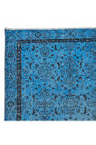188x305 cm El Yapımı Türk Halısı, Mavi El Dokuması Halı, Modern Yünlü Halı