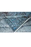 188x305 cm Modern Ev Dekoru Halı, Mavi El Yapımı Halı, Geleneksel Yünlü Halı