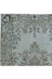 116x208 cm Çağdaş Mavi Halı, El Düğümlü Mutfak Halısı, Çiçek Desenli Küçük Halı