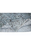 167x278 cm Mavi El Yapımı Halı, Yenilenmiş Eski Halı, Yeniden Boyanmış Modern Halı