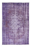 167x255 cm Mor Dış & İç Mekan Halısı, El Yapımı Halı, El Dokuma Türk Halısı, Eski Yenilenmiş Halı