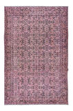 200x300 cm, Pembe El Yapımı Halı, Yenilenmiş Eski Halı, Yeniden Boyanmış Modern Halı