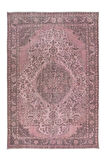 210x308 cm, El Düğümlü Pembe Halı, Dekoratif El Dokuması Yün ve Pamuktan Yapılmış Alan Halısı