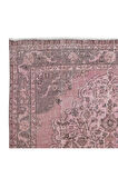 210x308 cm, El Düğümlü Pembe Halı, Dekoratif El Dokuması Yün ve Pamuktan Yapılmış Alan Halısı