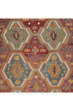 172x300 cm Geometrik Desenli, Benzersiz Eski El Dokuma Türk Yünü Kilim 'Düz Dokuma'