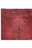 115x236 cm, Çağdaş Kırmızı Halı, El Düğümlü Mutfak Halısı, El Yapımı Halı