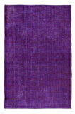 220x330 cm Mor Dış & İç Mekan Halısı, El Yapımı Halı, El Dokuma Türk Halısı, Eski Yenilenmiş Halı