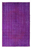 178x278 cm Modern Ev Dekoru Halı, El Dokuma Halı, Yenilenmiş Mor Halı, Türkiye'den El Yapımı Halı