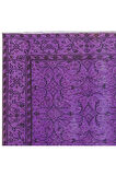 127x231 cm Otantik Mor El Yapımı Halı, Yenilenmiş El Düğümlü Türk Halısı