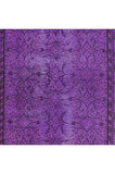 127x231 cm Otantik Mor El Yapımı Halı, Yenilenmiş El Düğümlü Türk Halısı