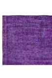 210x309 cm Mor Yeniden Boyanmış El Yapımı Halı, El Dokuması Türk Halısı, Modern Alan Halısı