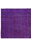 190x290 cm Mor Tonlarda El Dokuması Halı, Modern El Düğümlü Halı, Eski Türk Halısı
