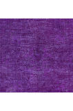 220x331 cm Yeniden Boyanmış Mor El Dokuma Halı, El Yapımı Eski Halı