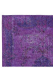 200x312 cm Ev Dekoru Mor Halı, El Dokuması Eski Halı, Yenilenmiş Türk Halısı
