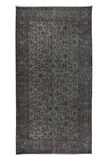 110x205 cm Geleneksel El Dokuması Gri Halı, Anadolu'dan Yünlü Halı, Modern Alan Halısı