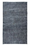 226x375 cm Gri El Dokuması Büyük Halı, Mutfak ve Yemek Odası için Modern Halı