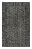173x265 cm Modern El Yapımı Gri Renkli Türk Halısı, 100% El Dokuması Alan Halısı