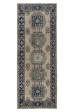 140x354 cm Eski Merdiven Halısı, El Yapımı Koridor Halısı, Türk Yolluk Halısı