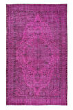 169x272 cm, Çağdaş Pembe Halı, El Düğümlü Mutfak Halısı, El Yapımı Halı