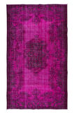 171x280 cm, Pembe Oturma Odası Halısı, Yenilenmiş Türk Halısı, El Düğümlü Alan Halısı