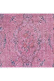 163x266 cm, El Düğümlü Pembe Halı, Dekoratif El Dokuması Yün ve Pamuktan Yapılmış Alan Halısı