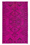166x261 cm, Modern El Yapımı Halı, Pembe Çocuk Odası Halı, Pembe Ev Dekoru