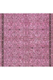 156x273 cm, El Düğümlü Pembe Halı, Dekoratif El Dokuması Yün ve Pamuktan Yapılmış Alan Halısı